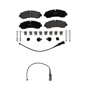 Rear Semi-Metallic Disc Brake Pads And Wear Sensors Kit For 2020 Ford Transit-350 HD AWD KPW-101603