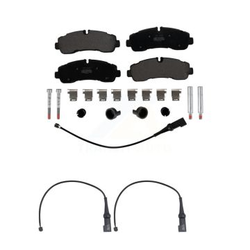 Rear Semi-Metallic Disc Brake Pads And Wear Sensors Kit For 2020 Ford Transit-350 HD AWD KPW-101626