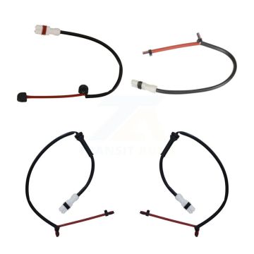 Front Rear Brake Pads Wear Sensor (2 Pack) For 2005 Porsche Boxster 3.2L with Steel Rotor KSE-100392