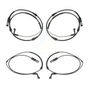 Front Rear Brake Pads Wear Sensor (4 Pack) For 2010 BMW X6 M with 4.4L KSE-100452