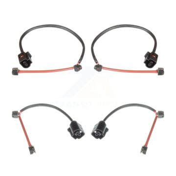 Front Rear Brake Pads Wear Sensor (4 Pack) For 2009-2010 Porsche Cayenne Turbo with 4.8L KSE-100487