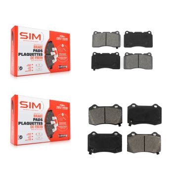 Front Rear Semi-Metallic Brake Pads Kit For Tesla X Cadillac CTS S STS KSM-100002