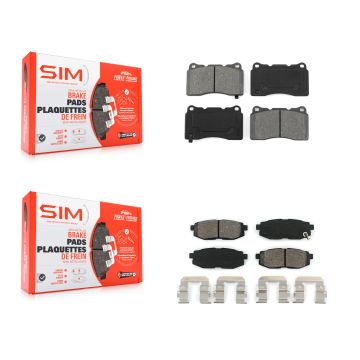 Front Rear Semi-Metallic Brake Pads Kit For 2017 Subaru BRZ Base With Brembo Brakes KSM-100005