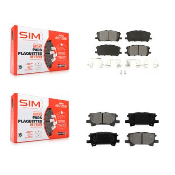 Front Rear Semi-Metallic Brake Pads Kit For Lexus RX350 RX330 Toyota Highlander RX400h KSM-100010