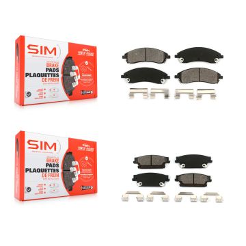 Front Rear Semi-Metallic Brake Pads Kit For Cadillac CTS SRX STS KSM-100015