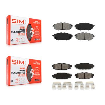 Front Rear Semi-Metallic Brake Pads Kit For Subaru WRX KSM-100043