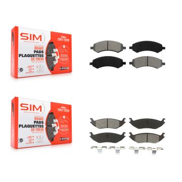 Front Rear Semi-Metallic Brake Pads Kit For Ram 1500 Classic Dodge Chrysler Aspen Durango KSM-100048