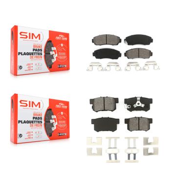 Front Rear Semi-Metallic Brake Pads Kit For Honda CR-V Acura RDX Accord Crosstour KSM-100049
