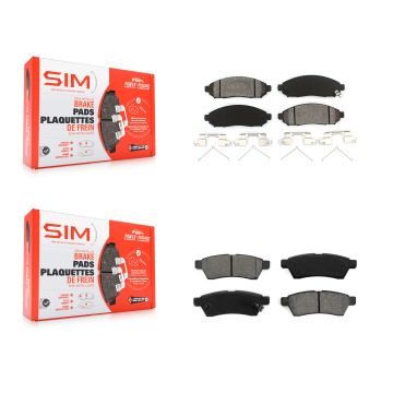 Front Rear Semi-Metallic Brake Pads Kit For Nissan Frontier Xterra Suzuki Equator KSM-100053