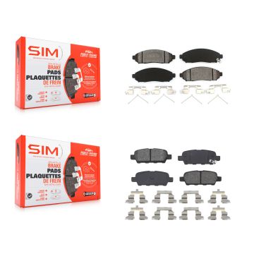 Front Rear Semi-Metallic Brake Pads Kit For Nissan LEAF KSM-100055