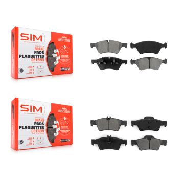 Front Rear Semi-Metallic Brake Pads Kit For Mercedes-Benz E350 E550 E500 AWD KSM-100062