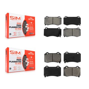 Front Rear Semi-Metallic Brake Pads Kit For Dodge Charger Chrysler 300 Challenger Jeep KSM-100063