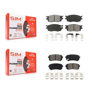 Front Rear Semi-Metallic Brake Pads Kit For Hyundai Accent Kia Rio Rio5 KSM-100065