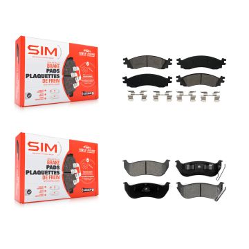 Front Rear Semi-Metallic Brake Pads Kit For Ford Explorer Sport Trac Mercury Mountaineer KSM-100068
