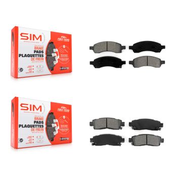 Front Rear Semi-Metallic Brake Pads Kit For GMC Acadia Buick Enclave Chevrolet Traverse KSM-100074