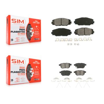 Front Rear Semi-Metallic Brake Pad Kit For Toyota Matrix Pontiac Vibe Scion Corolla iM tC KSM-100092
