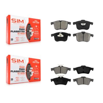Front Rear Semi-Metallic Brake Pad Kit For 04-11 Saab 9-3 With 314mm Diameter Rotor KSM-100094