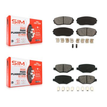 Front Rear Semi-Metallic Brake Pads Kit For Ford Edge Lincoln MKX KSM-100096