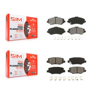Front Rear Semi-Metallic Brake Pads Kit For Jeep Wrangler Liberty JK Dodge Nitro KSM-100098