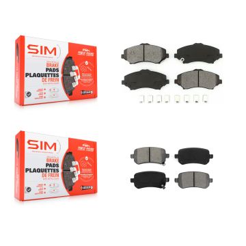 Front Rear Semi-Metallic Brake Pads Kit For Dodge Grand Caravan Journey Chrysler Town & KSM-100099