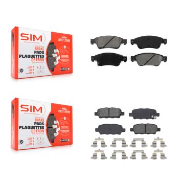 Front Rear Semi-Metallic Brake Pads Kit For INFINITI G35 Q60 With Single Piston Caliper KSM-100101