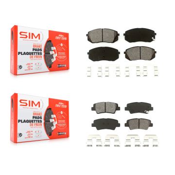 Front Rear Semi-Metallic Brake Pads Kit For Hyundai Sonata Kia Soul EV Cadenza KSM-100107