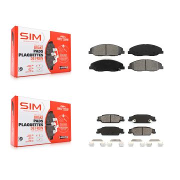 Front Rear Semi-Metallic Brake Pads Kit For 2009-2011 Cadillac STS With Base Brakes KSM-100126