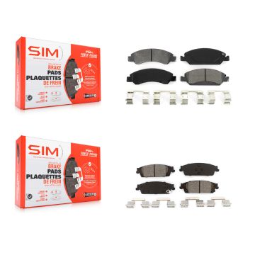 Front Rear Semi-Metallic Brake Pads Kit For GMC Chevrolet Sierra 1500 Silverado Tahoe XL KSM-100134