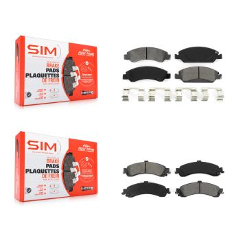 Front Rear Semi-Metallic Brake Pads Kit For 2005-2006 Chevrolet Silverado 1500 GMC Sierra KSM-100136