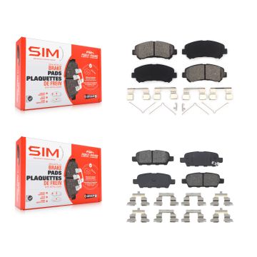 Front Rear Semi-Metallic Brake Pads Kit For Nissan Rogue Sentra Maxima Juke Select KSM-100141