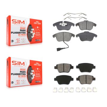 Front Rear Semi-Metallic Brake Pads Kit For 2012-2014 Volkswagen Passat KSM-100143