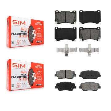 Front Rear Semi-Metallic Brake Pads Kit For Hyundai Genesis Equus KSM-100148