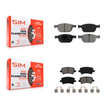 Front Rear Semi-Metallic Brake Pads Kit For 2010-2015 Volvo XC60 KSM-100155