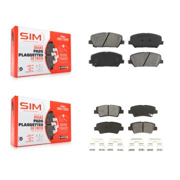 Front Rear Semi-Metallic Brake Pads Kit For 2013-2015 Kia Optima Hyundai Veloster KSM-100159