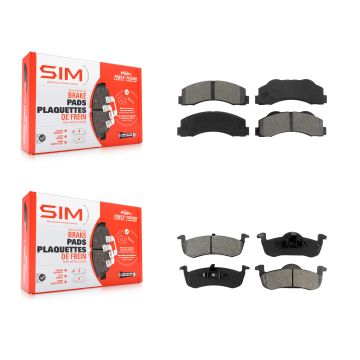 Front Rear Semi-Metallic Brake Pads Kit For 2010-2017 Ford Expedition Lincoln Navigator KSM-100161
