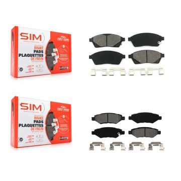 Front Rear Semi-Metallic Brake Pads Kit For Cadillac SRX Saab 9-4X KSM-100166
