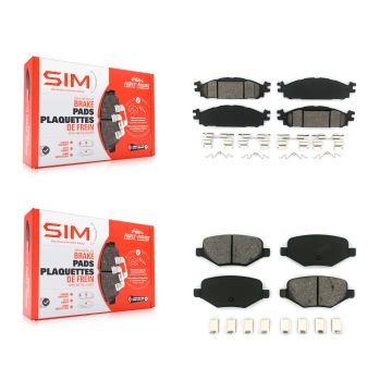 Front Rear Semi-Metallic Brake Pads Kit For Ford Explorer Flex Taurus Lincoln MKT MKS KSM-100178