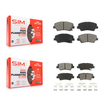 Front Rear Semi-Metallic Brake Pad Kit For Hyundai Elantra Accent Kia Rio GT Forte Forte5 KSM-100190