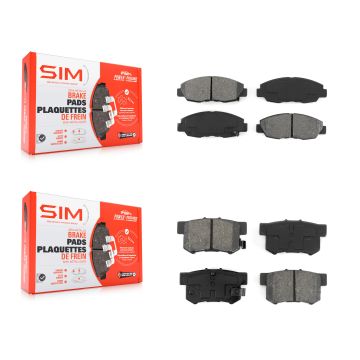 Front Rear Semi-Metallic Brake Pads Kit For Honda Civic KSM-100193