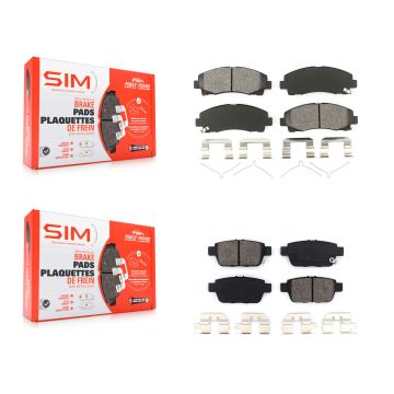 Front Rear Semi-Metallic Brake Pads Kit For Honda Ridgeline Acura TL KSM-100194