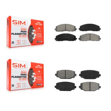 Front Rear Semi-Metallic Brake Pads Kit For Dodge Grand Caravan Journey Chrysler Town & KSM-100195
