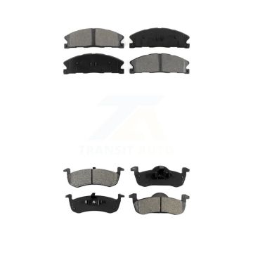 Front Rear Semi-Metallic Brake Pads Kit For Lincoln MKT KSM-100196