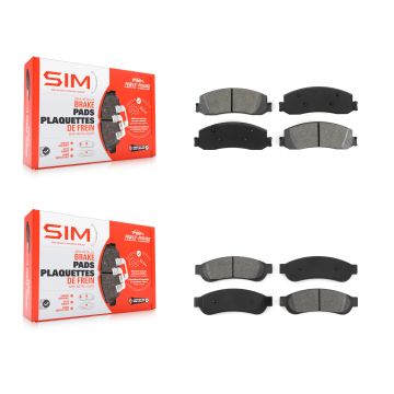 Front Rear Semi-Metallic Brake Pads Kit For Ford F-250 Super Duty F-350 KSM-100203