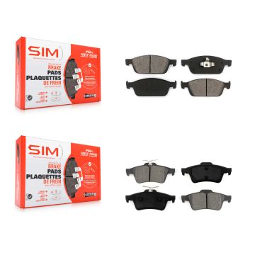 Front Rear Semi-Metallic Brake Pads Kit For Ford Escape Transit Connect KSM-100205