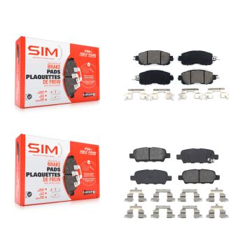 Front Rear Semi-Metallic Brake Pads Kit For Nissan Altima LEAF KSM-100208