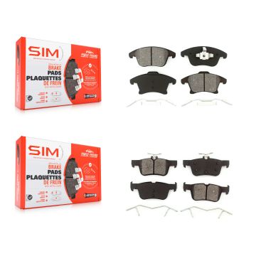 Front Rear Semi-Metallic Brake Pads Kit For Ford Fusion Lincoln MKZ Police Responder SSV KSM-100209