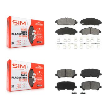 Front Rear Semi-Metallic Brake Pads Kit For Honda Pilot Ridgeline Acura MDX KSM-100216