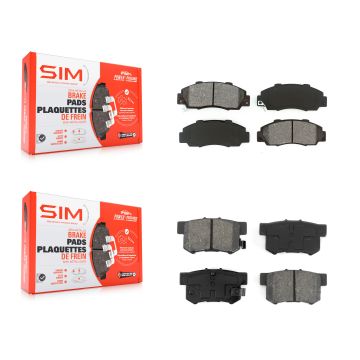 Front Rear Semi-Metallic Brake Pads Kit For Honda Accord Acura Prelude Integra Odyssey CL KSM-100253