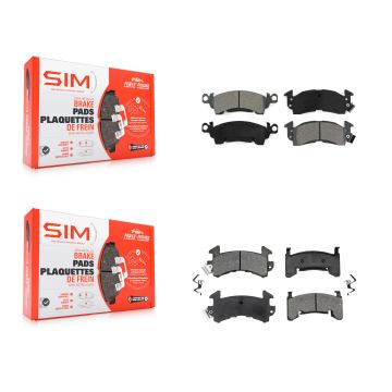 Front Rear Semi-Metallic Brake Pads Kit For Pontiac Firebird Cadillac DeVille Fleetwood KSM-100256