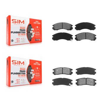 Front Rear Semi-Metallic Brake Pads Kit For Dodge Stealth Mitsubishi Eclipse Eagle Talon KSM-100262